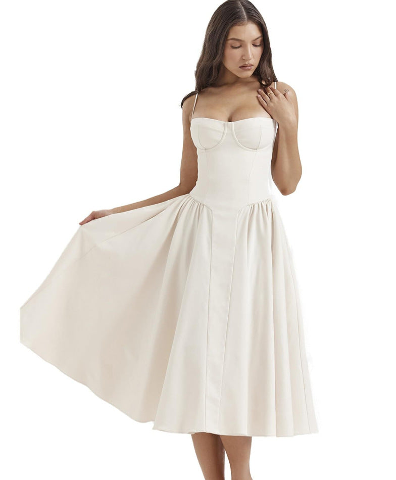 French Retro Long Dress