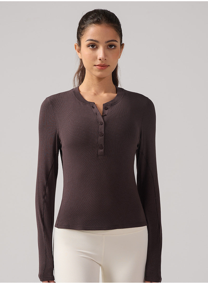 Slim-Fit Quick-Dry Long Sleeve Workout Top