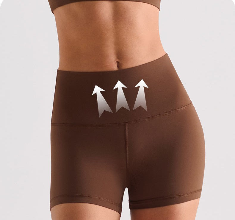 Brushed High-Waist Workout Shorts