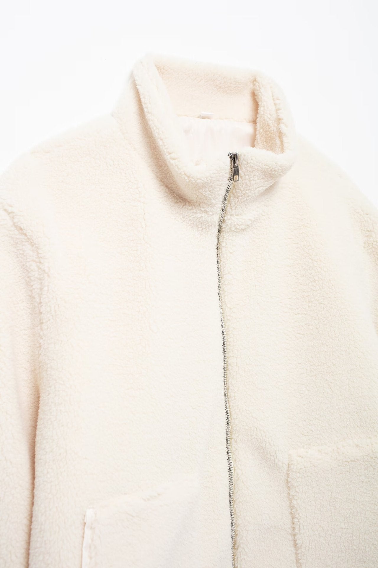 Lazy Style Lamb Wool High Neck Wool Coat