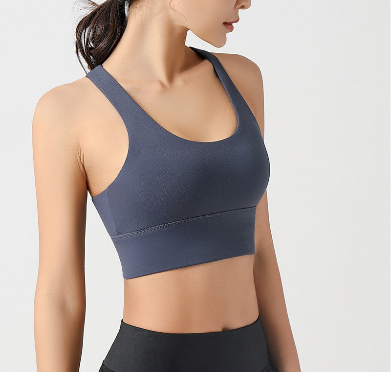 Women’s Sports Bra – Running, Yoga, Fitness Tank Top with Back Closure