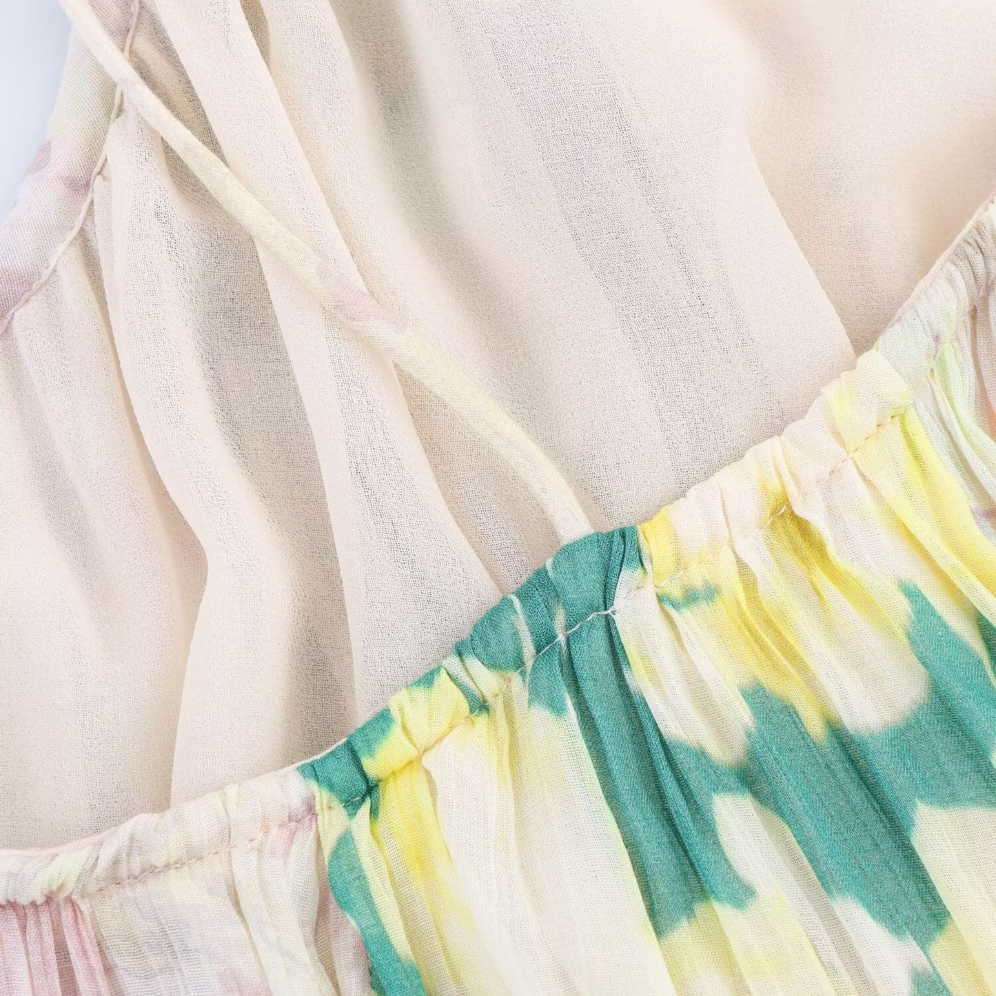 Flower Print Patchwork Dress