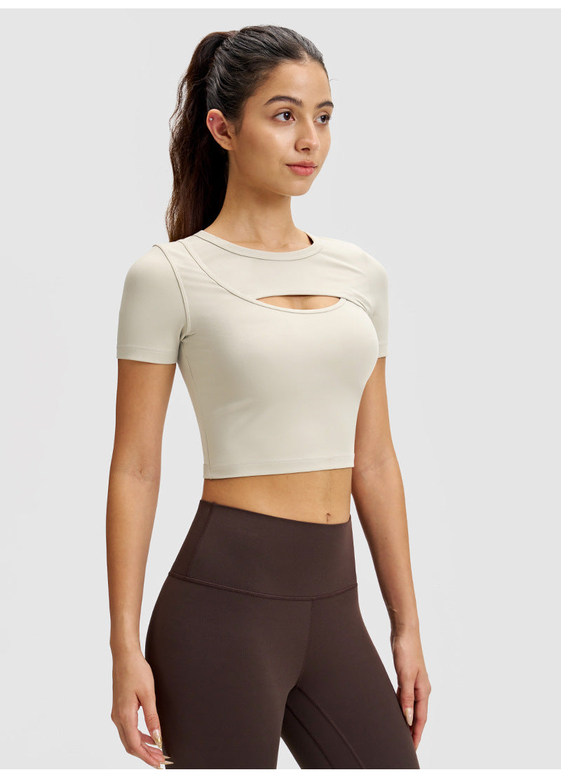 Women's Short-Sleeved Sports T-Shirt-Stretchy