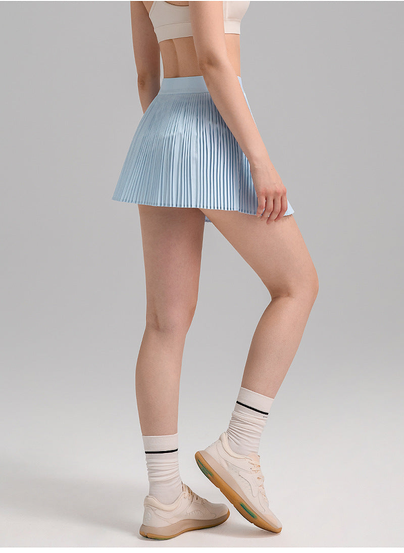 Women’s Quick-Dry Pleated Skirt with Built-In Shorts