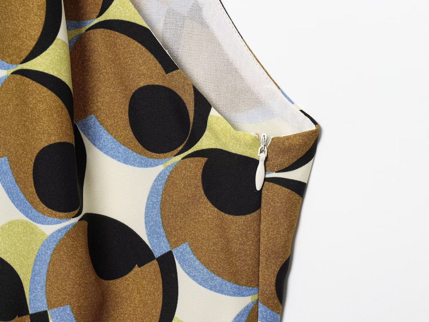 Feather Geometric Print Dress