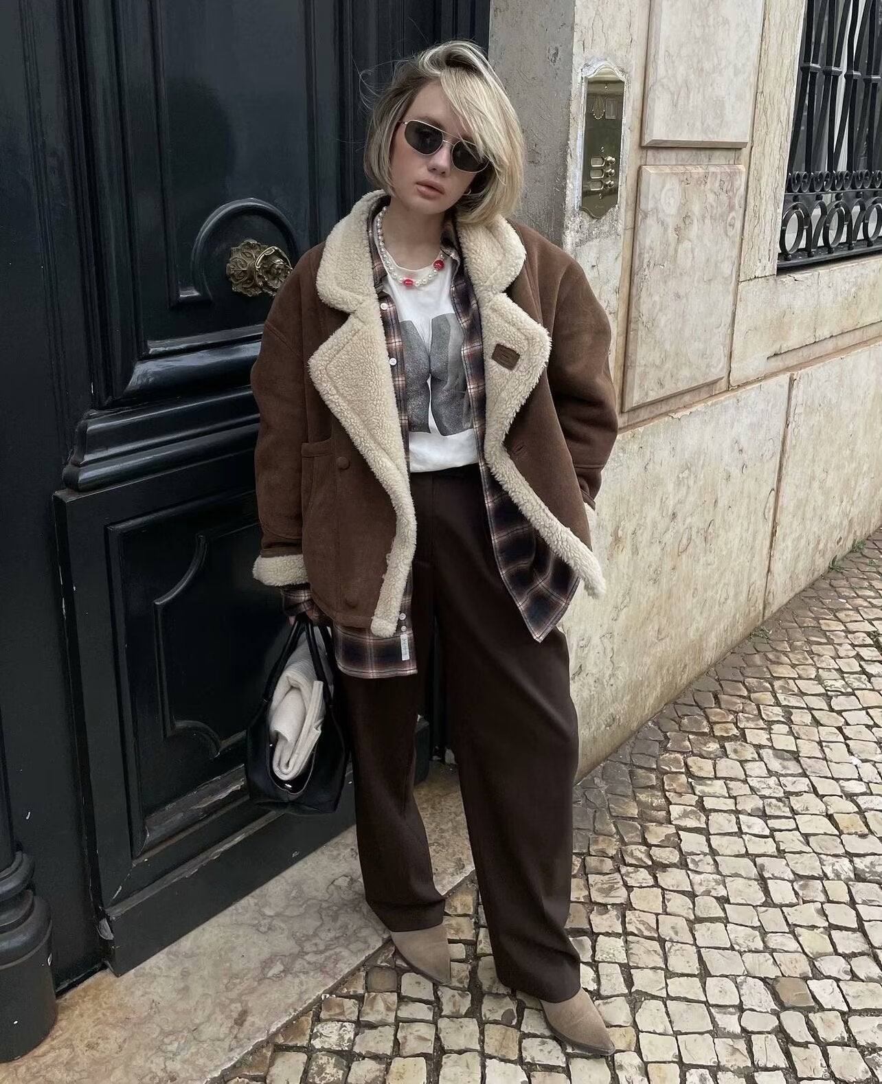 Loose Warm Retro Lamb Wool Jacket