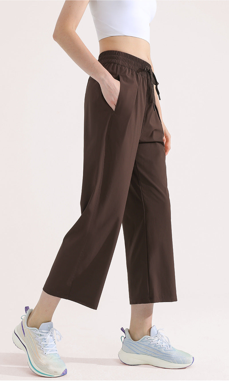 Lightweight Wide-Leg Pants with Breathable Drape