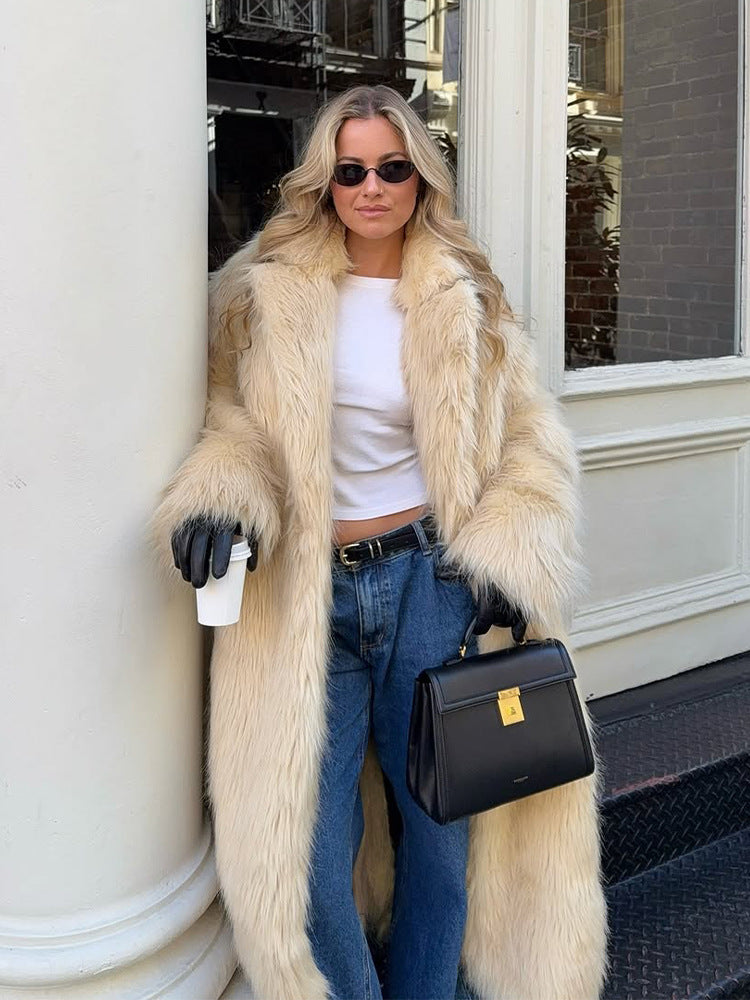 Faux Fur Long Coat