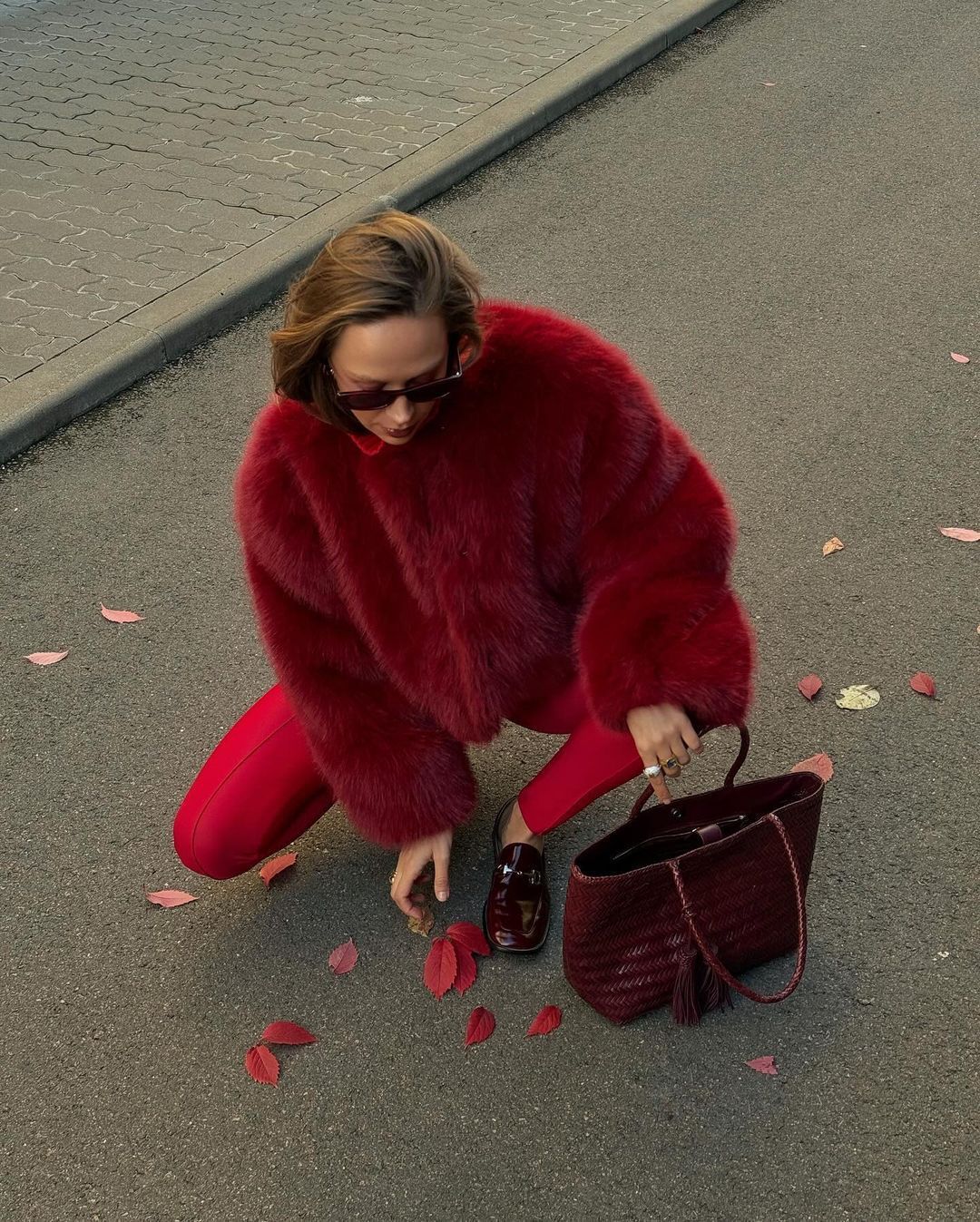 High Waist Faux Fur Coat