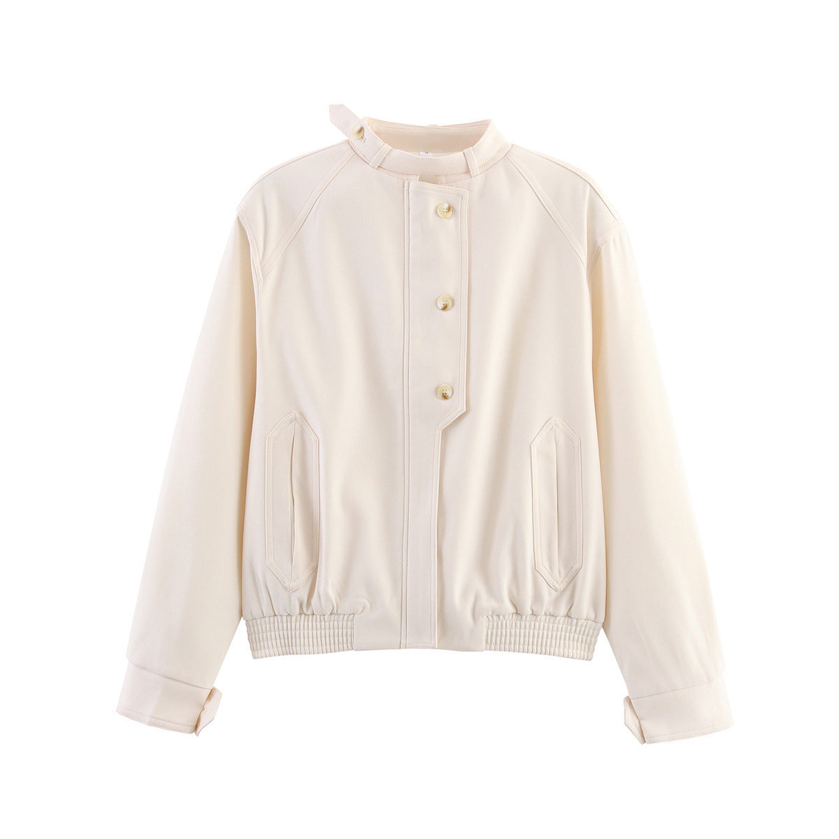 Button Decoration Loose Jacket