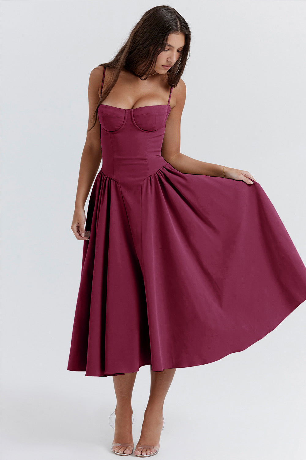 French Retro Long Dress
