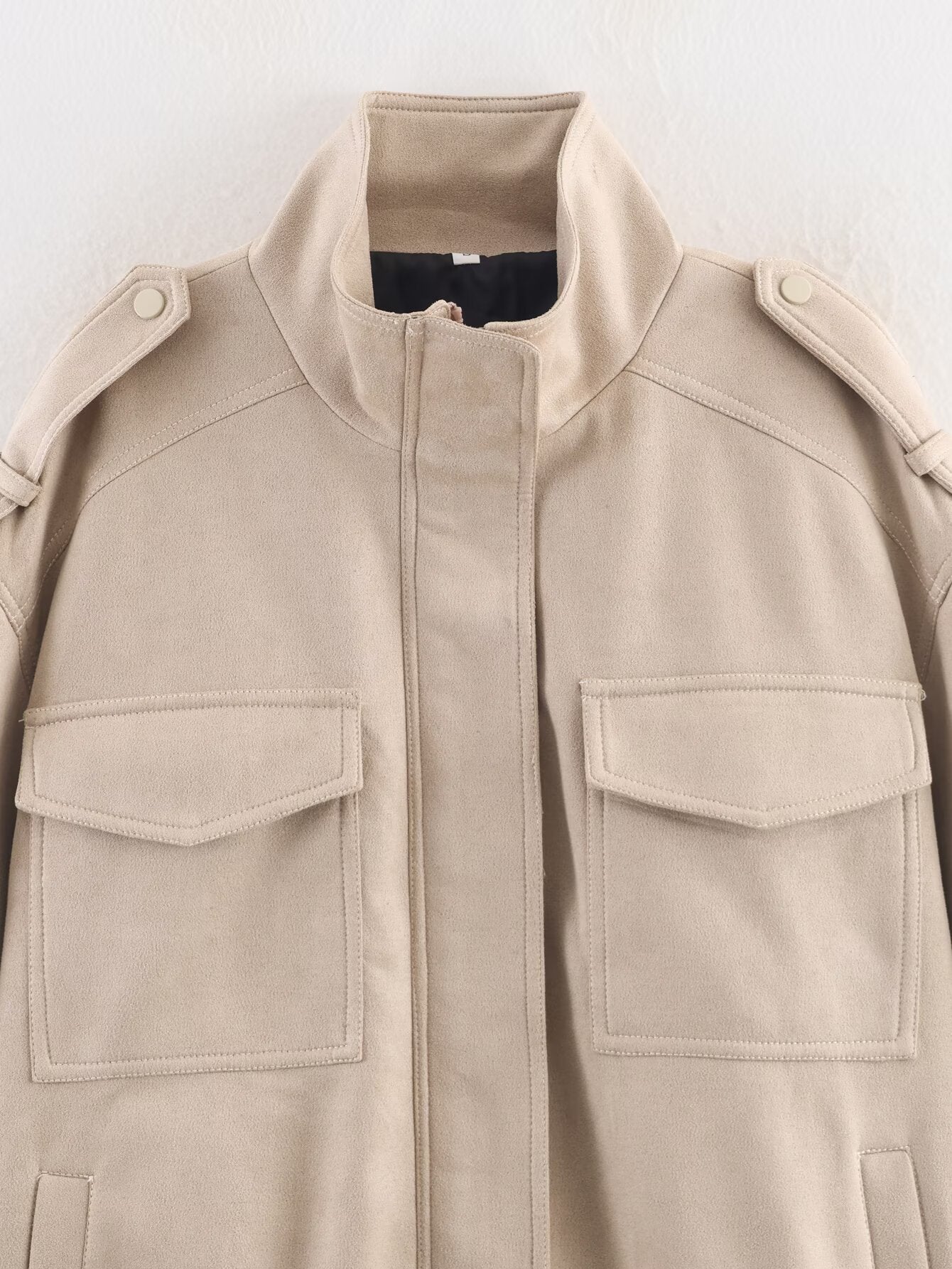 Strappy Velvet Texture Loose Jacket