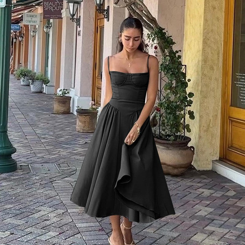French Retro Long Dress