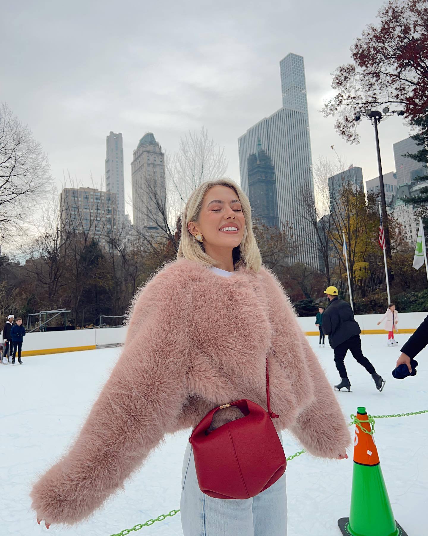 High Waist Faux Fur Coat