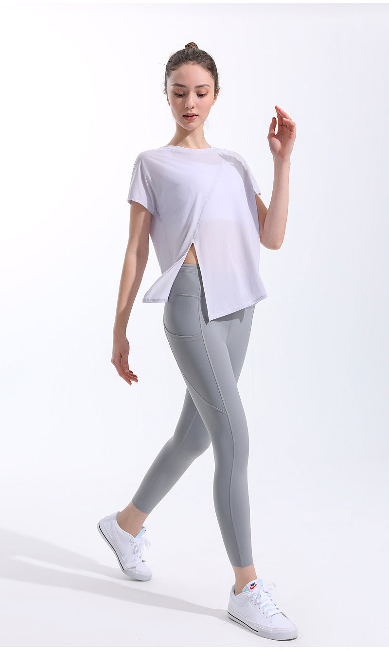 Loose Mesh Breathable Fitness T-Shirt - Sports Cover Top