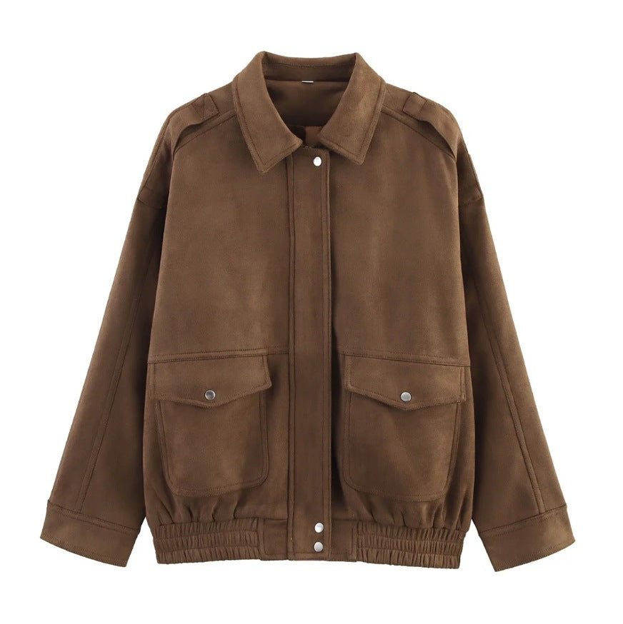 Suede Texture Loose Versatile Jacket