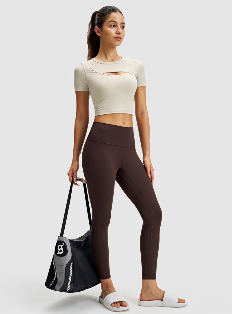 Women's Short-Sleeved Sports T-Shirt-Stretchy