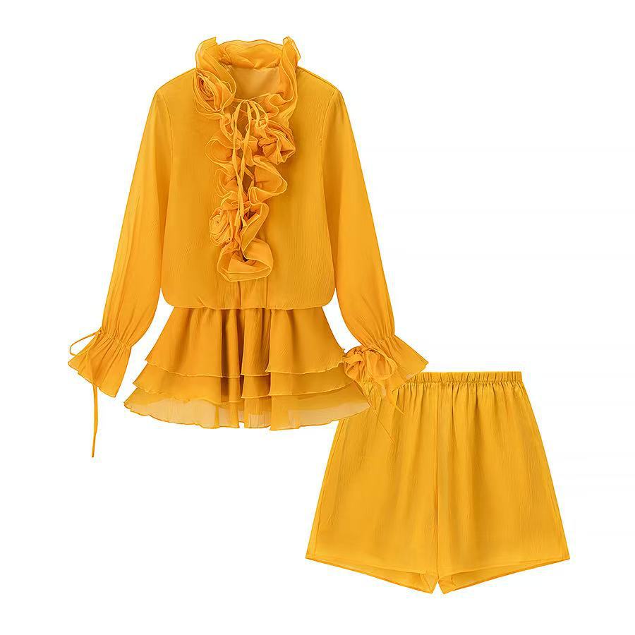 Wavy Floral Dress Set