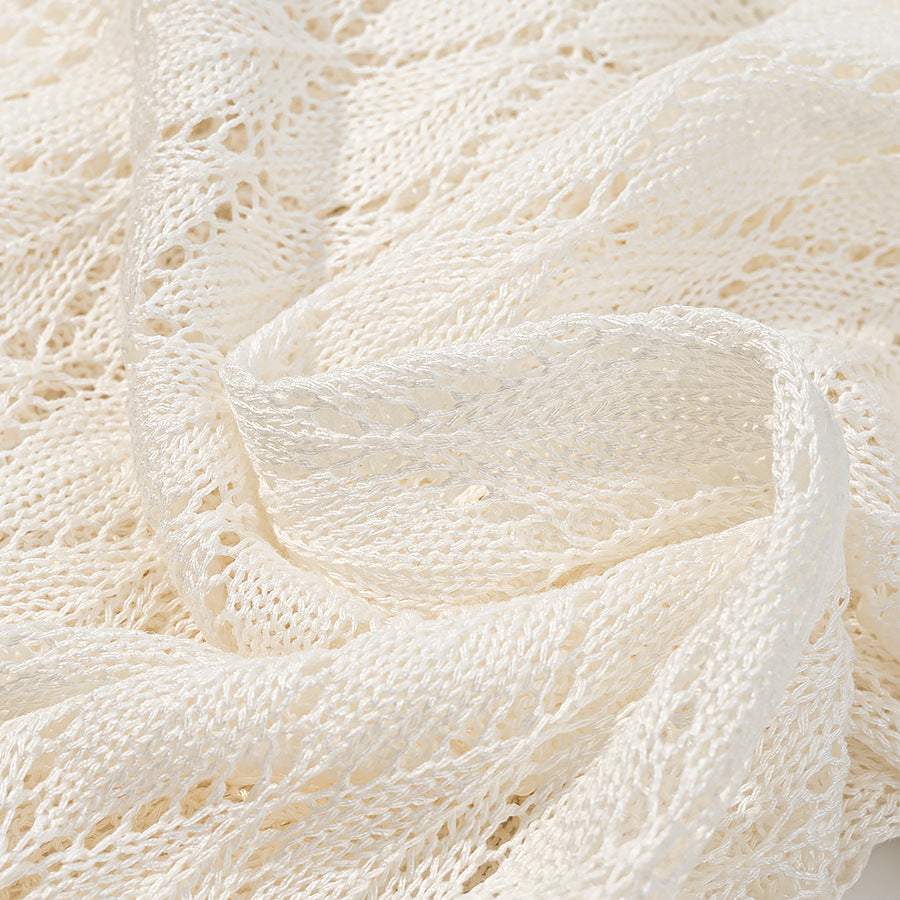 Lace Semi-Transparent Long-Sleeved Dress