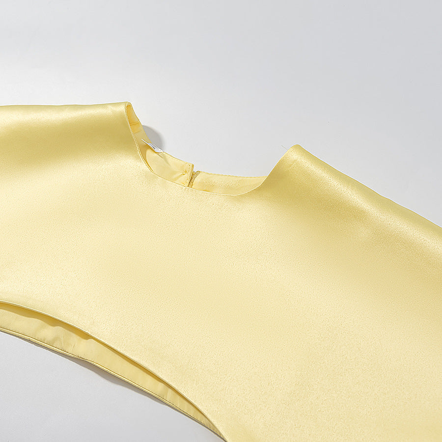 Heiress Style Solid Color Three-Piece Dress Set