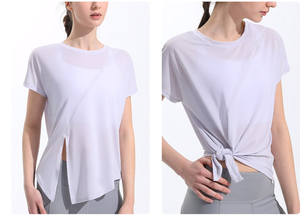 Loose Mesh Breathable Fitness T-Shirt - Sports Cover Top