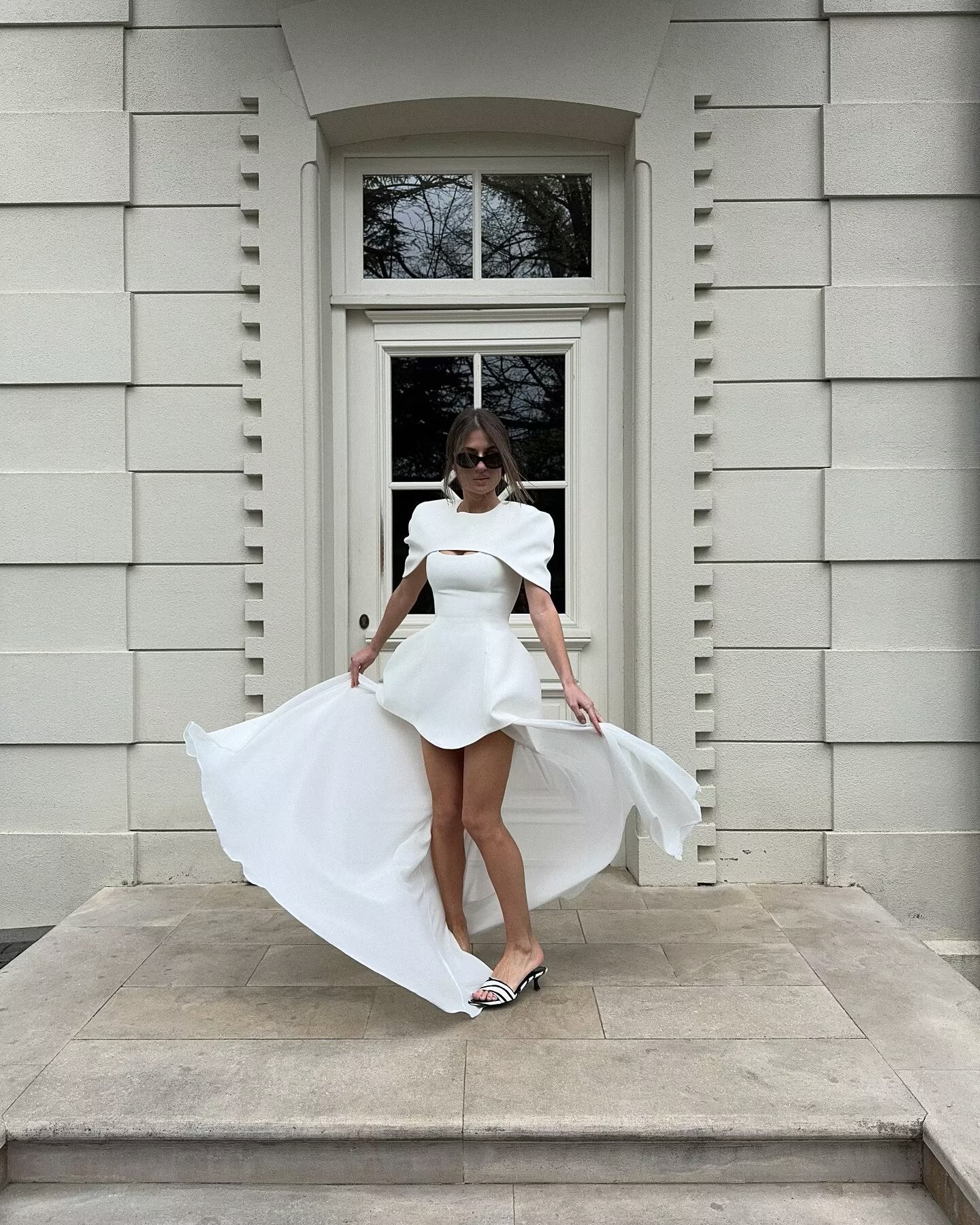 Heiress Style Solid Color Three-Piece Dress Set