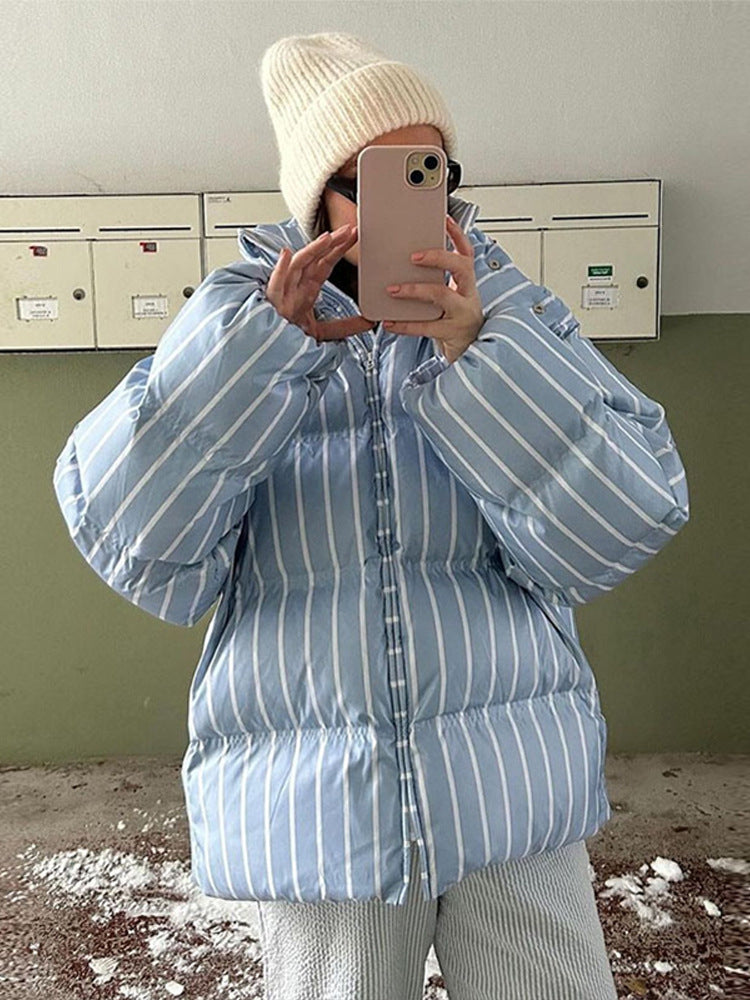 Detachable Hood Stand-Up Collar Jacket