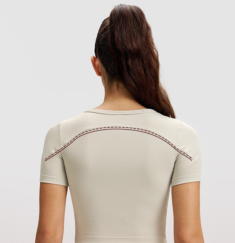 Women's Short-Sleeved Sports T-Shirt-Stretchy