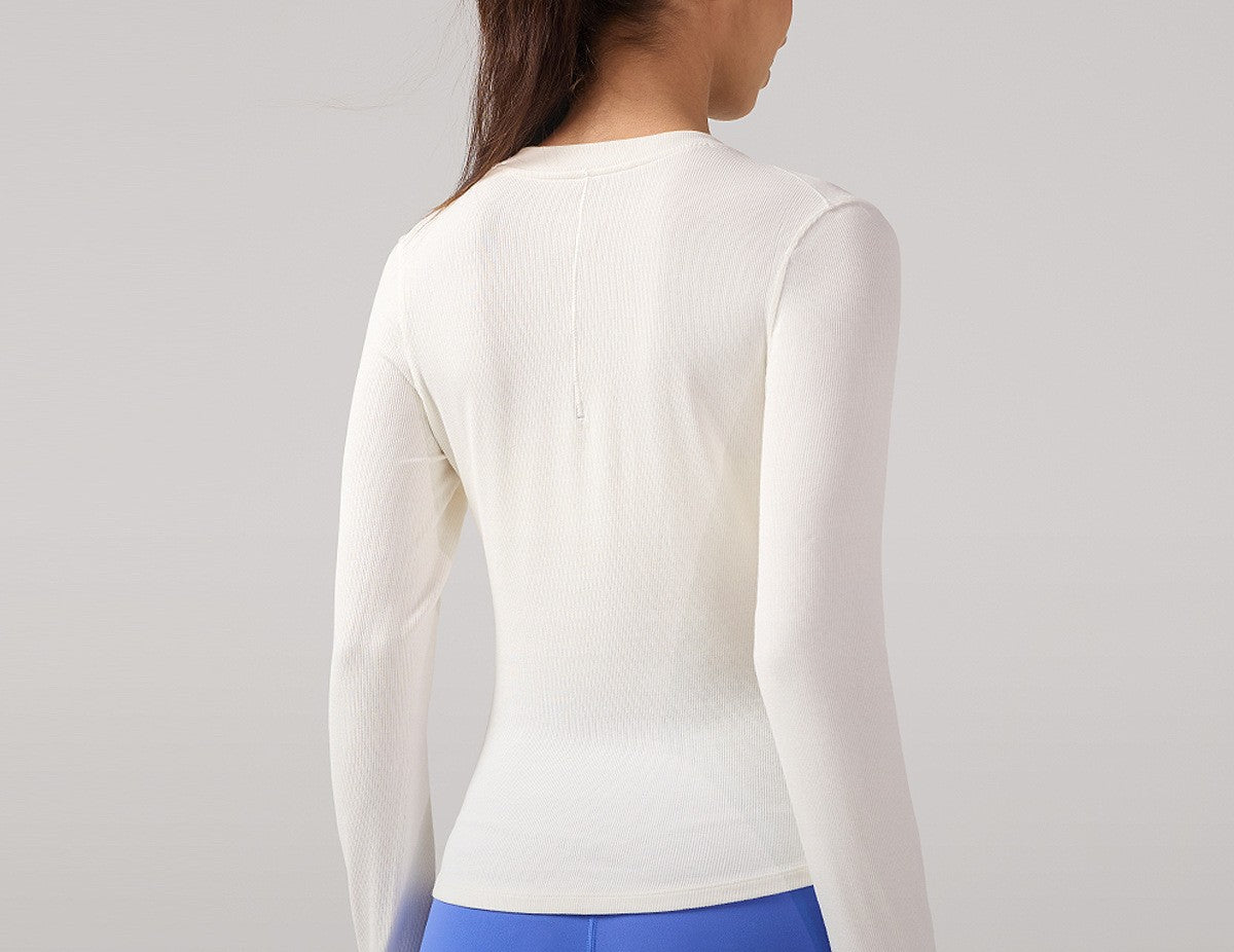 Slim-Fit Quick-Dry Long Sleeve Workout Top