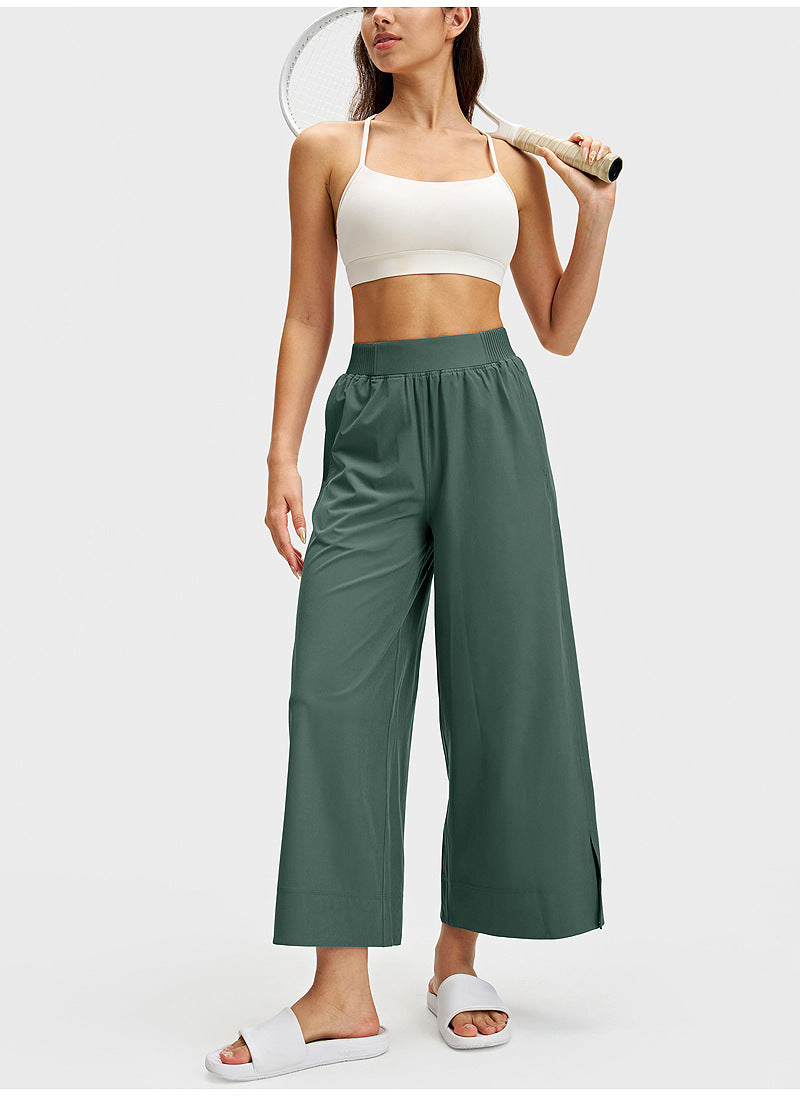 Straight-Leg Fitness Pants — Casual, Loose-Fit, Slimming