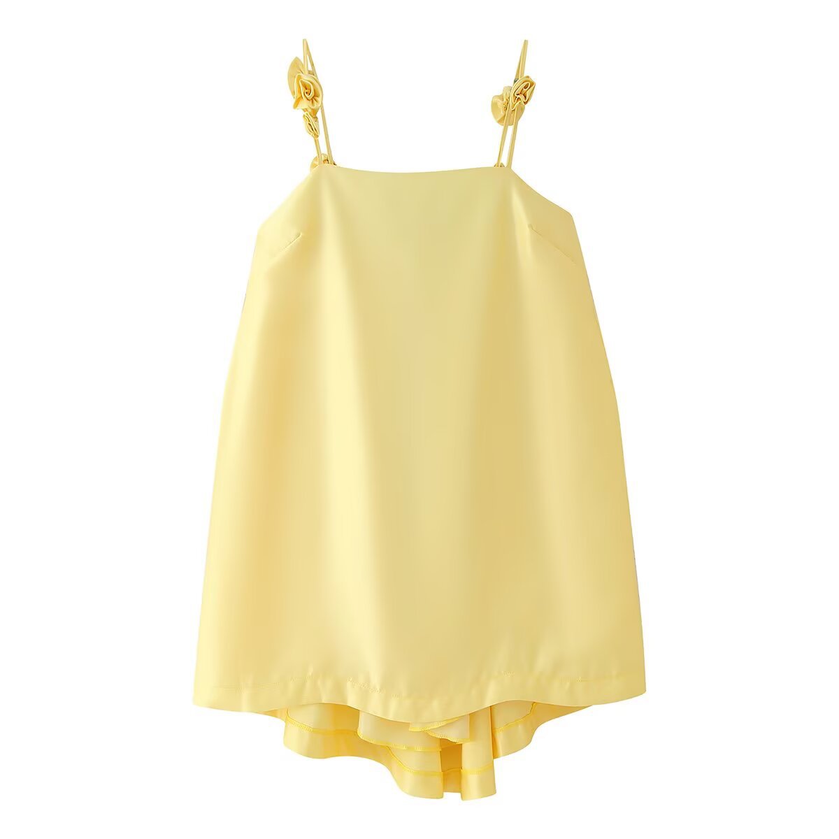 Flower Satin Suspender Skirt