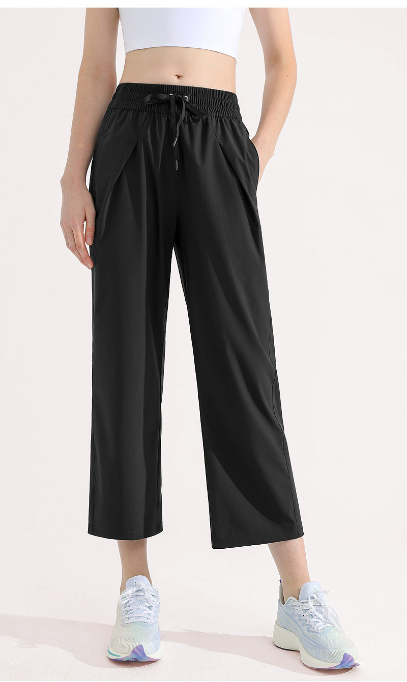 Lightweight Wide-Leg Pants with Breathable Drape