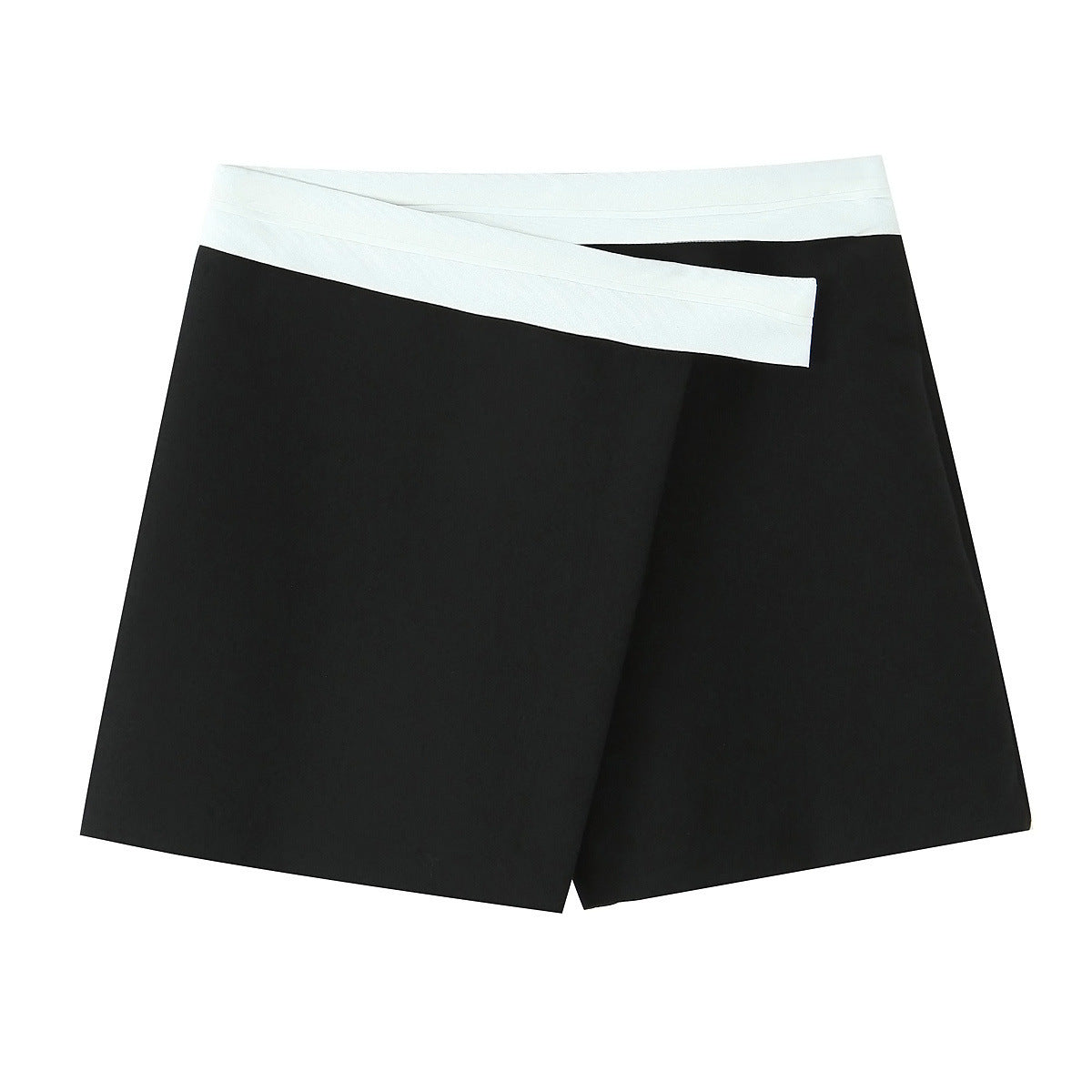 Block Stitched Blazer with Belt and Skirt Pants Set