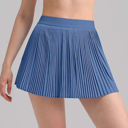 Women’s Quick-Dry Pleated Skirt with Built-In Shorts
