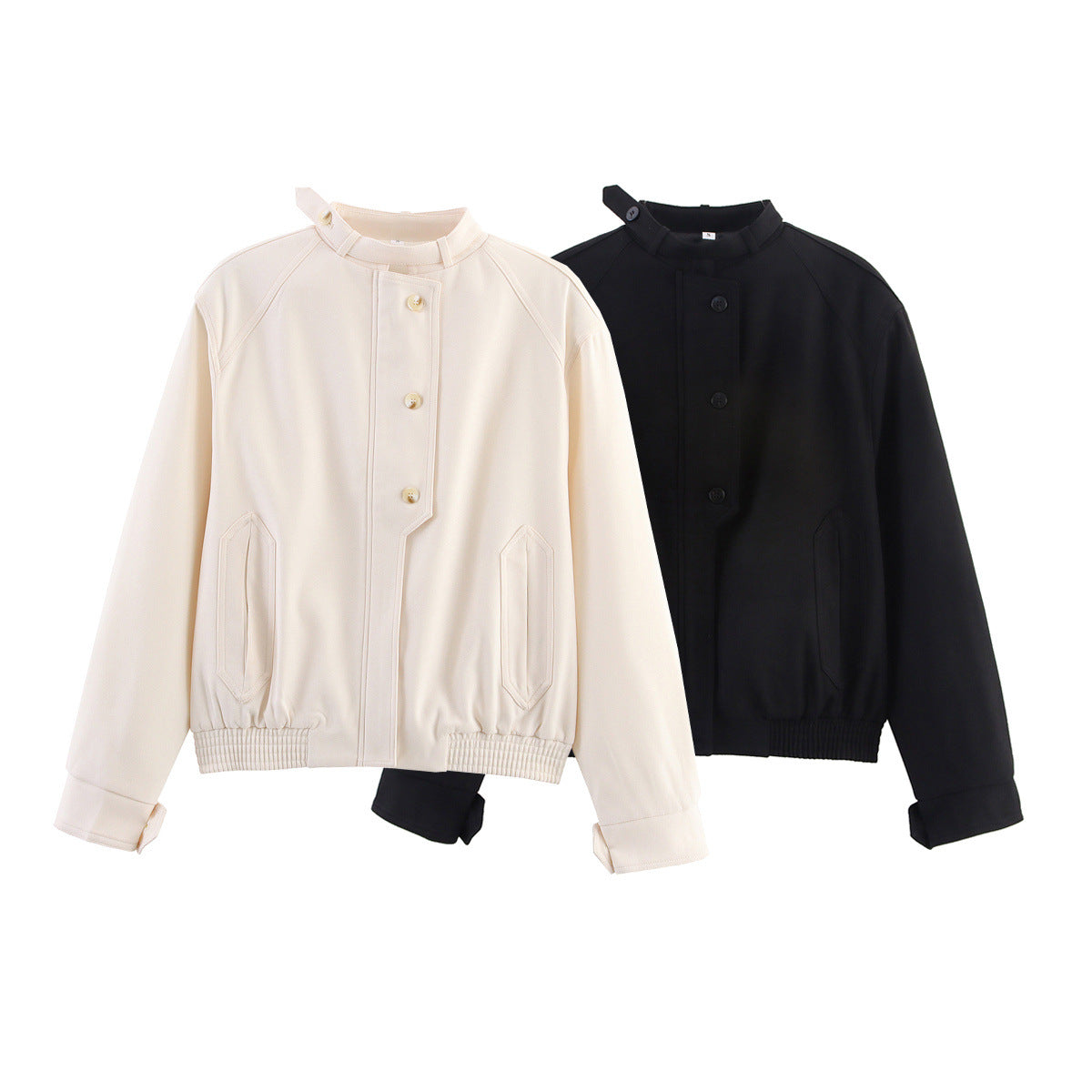 Button Decoration Loose Jacket