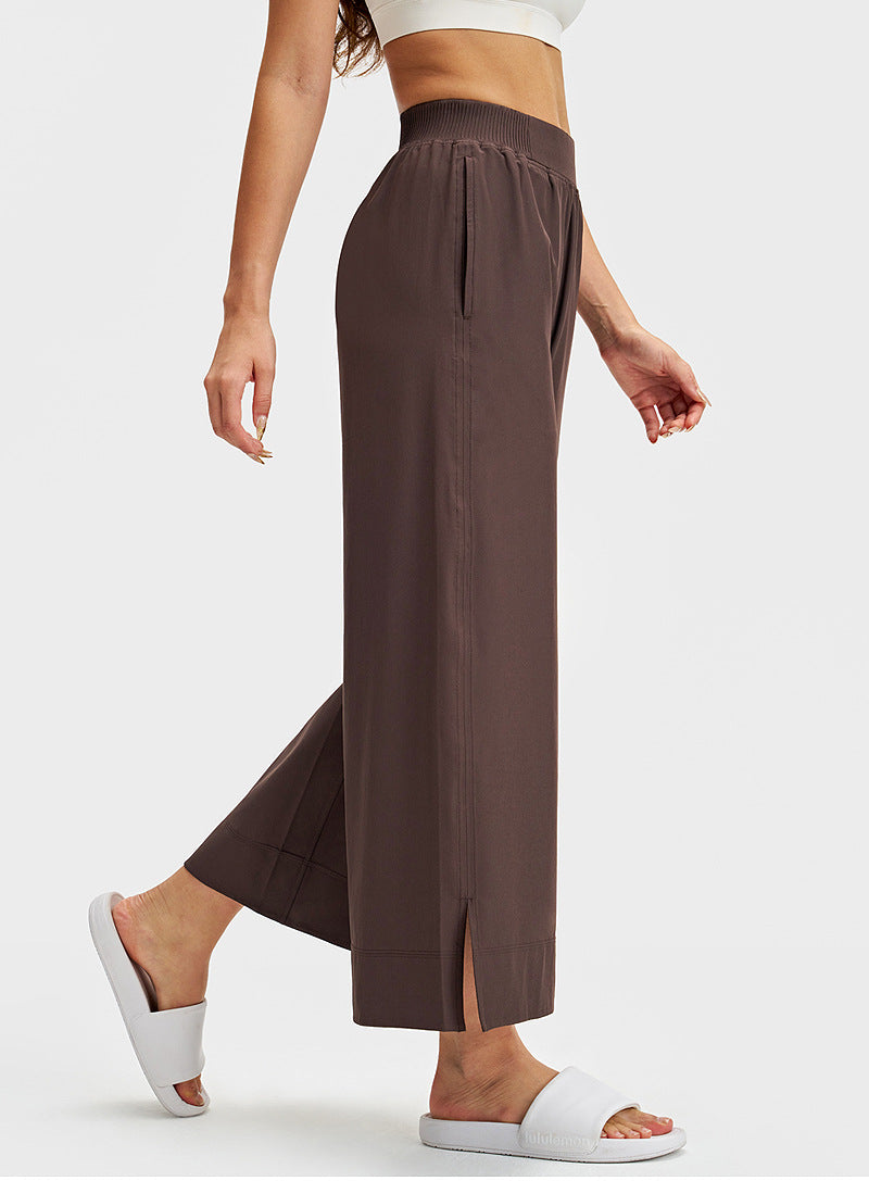 Straight-Leg Fitness Pants — Casual, Loose-Fit, Slimming