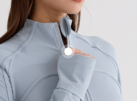 Zip-Up Sports Jacket for Women – Hip-Length, Quick-Dry & Versatile