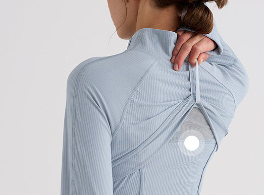 Zip-Up Sports Jacket for Women – Hip-Length, Quick-Dry & Versatile
