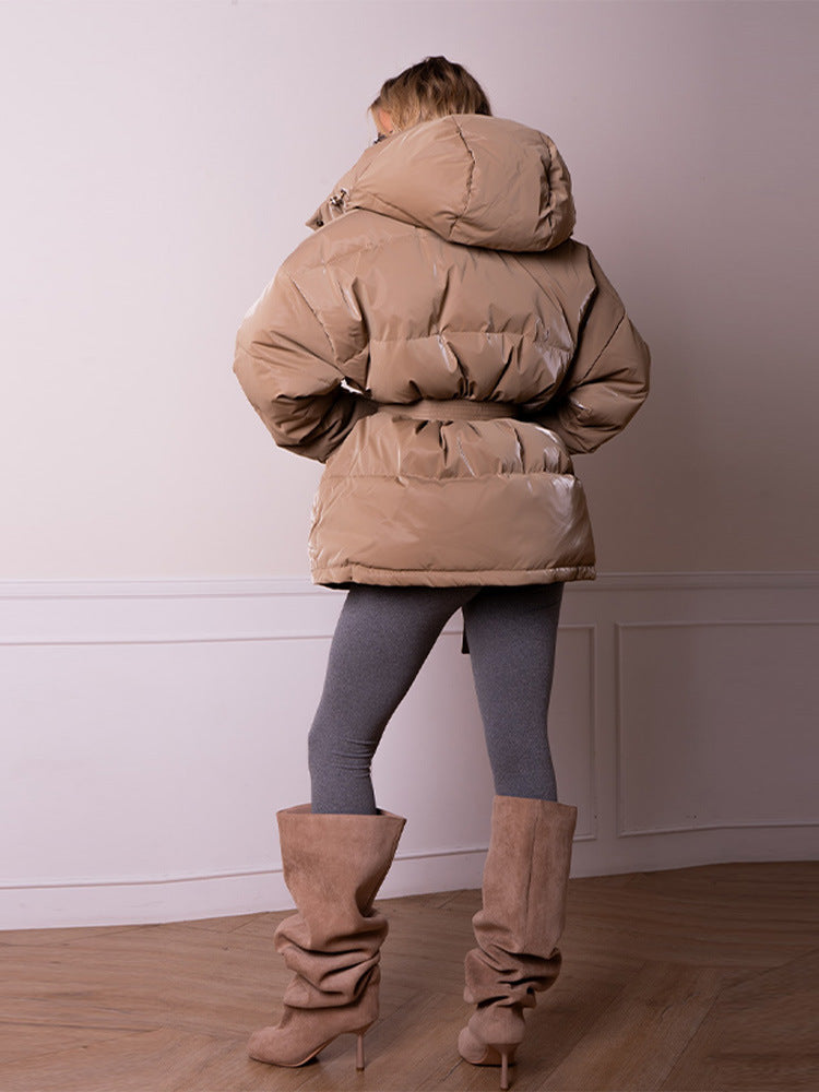 Reflective Lace-Up Hooded Jacket