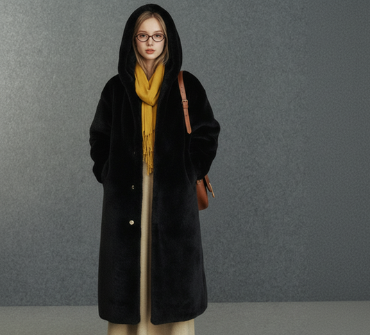 Korean Style Imitation Mink Plush Swing Hat Long Outwear