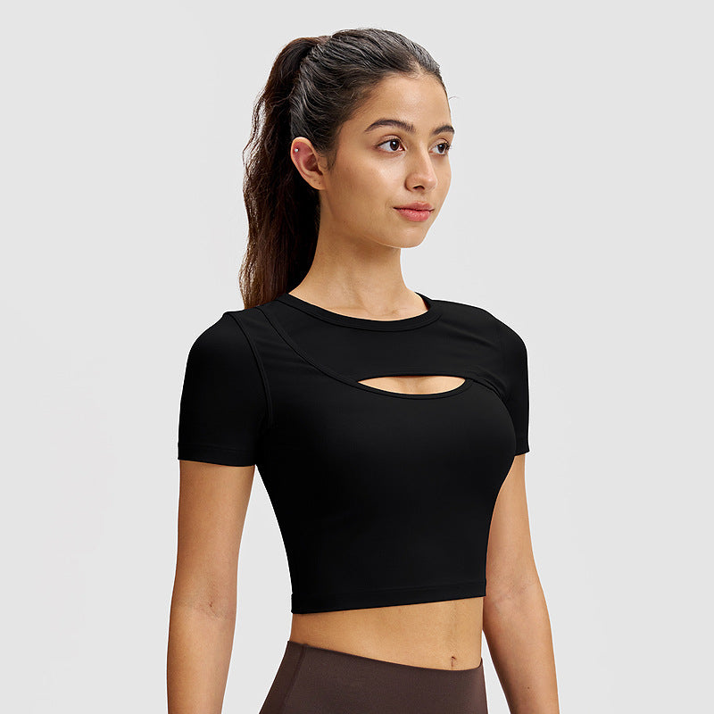 Women's Short-Sleeved Sports T-Shirt-Stretchy
