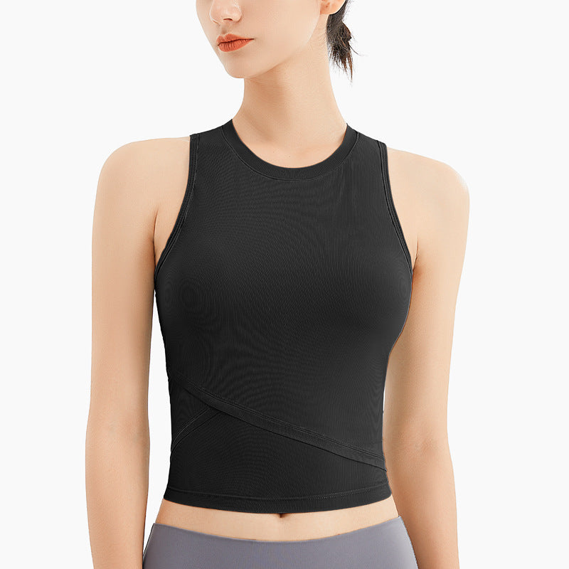 Women’s Yoga Sports Vest with Built-in Chest Pads