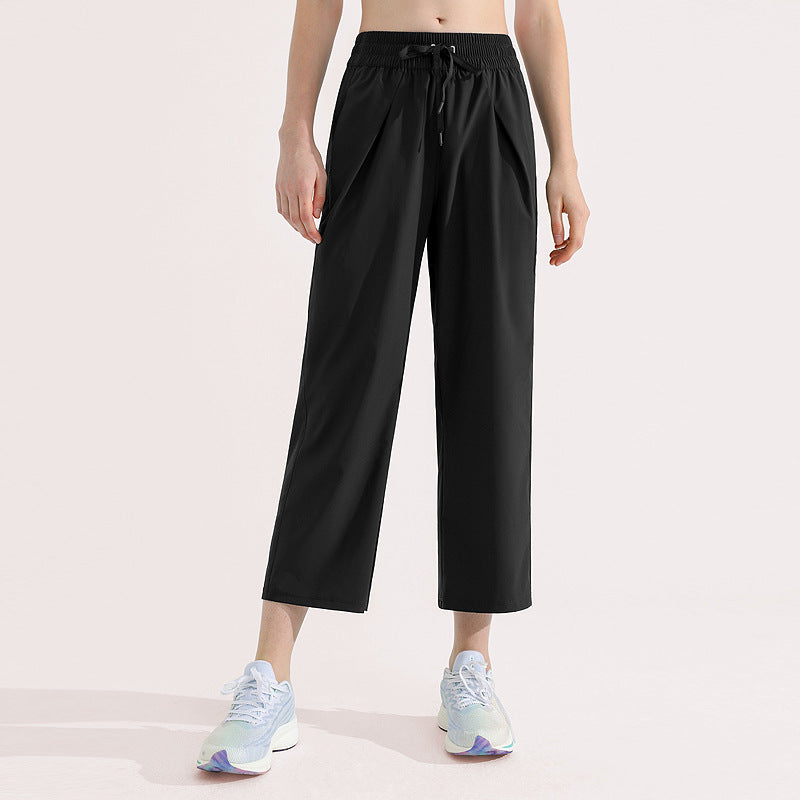 Lightweight Wide-Leg Pants with Breathable Drape