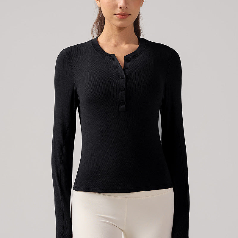 Slim-Fit Quick-Dry Long Sleeve Workout Top