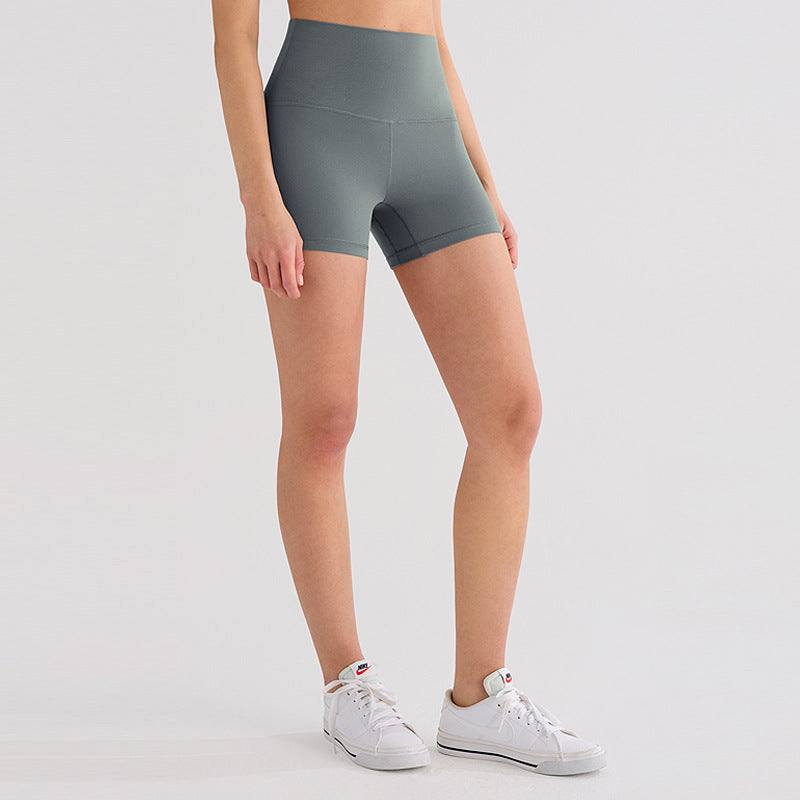 Brushed High-Waist Workout Shorts