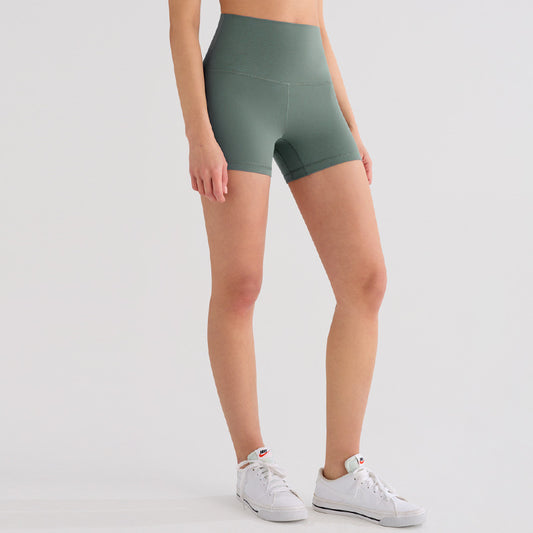 Brushed High-Waist Workout Shorts