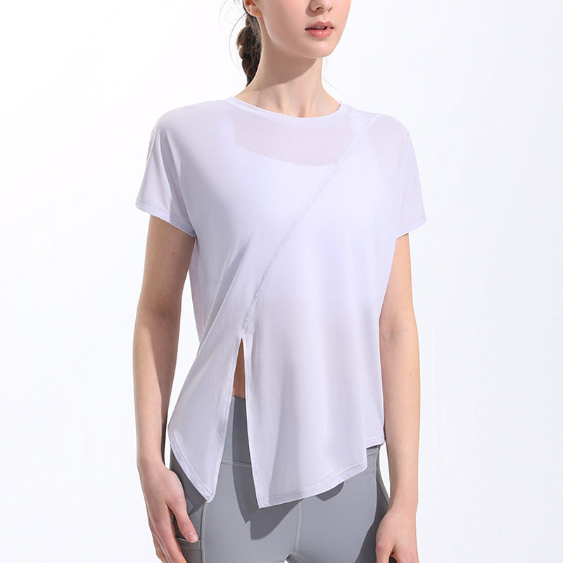 Loose Mesh Breathable Fitness T-Shirt - Sports Cover Top