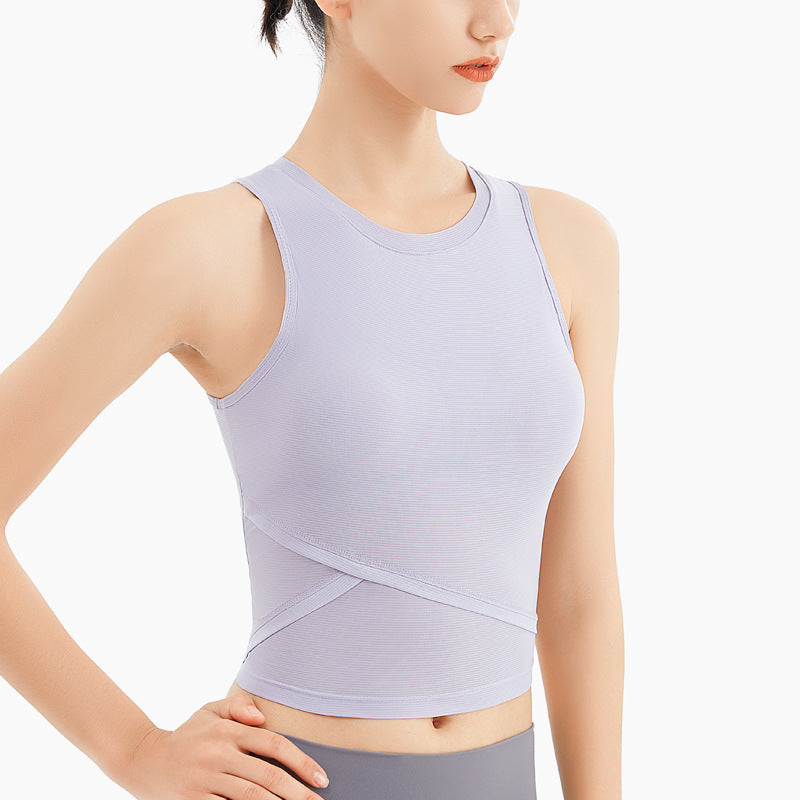 Women’s Yoga Sports Vest with Built-in Chest Pads